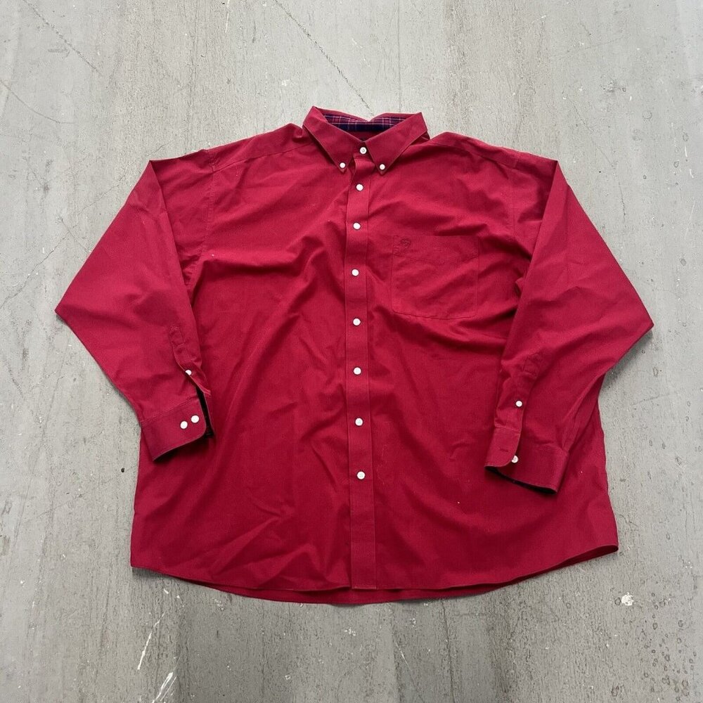 Ariat Cowboy Western Red Long Sleeve Casual Button Down Shirt Men's 3XL